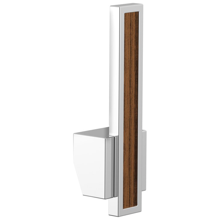 Handle Kit Frank Lloyd Wright Zinc 1 Lever Polished Chrome/Wood Inlay ADA for Pull Down Kitchen Faucet - Image 1