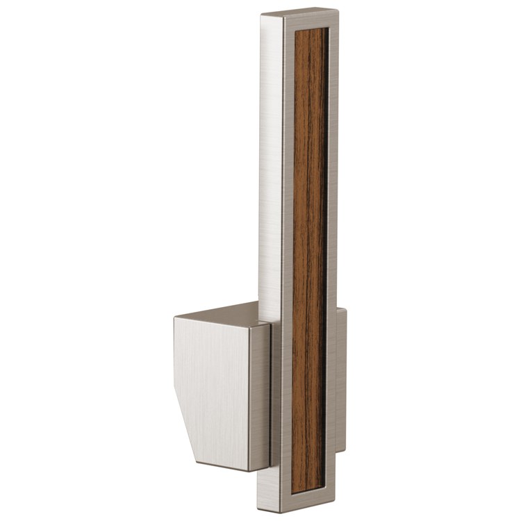 Handle Kit Frank Lloyd Wright Zinc 1 Lever Brilliance Stainless/Wood Inlay ADA for Pull Down Kitchen Faucet