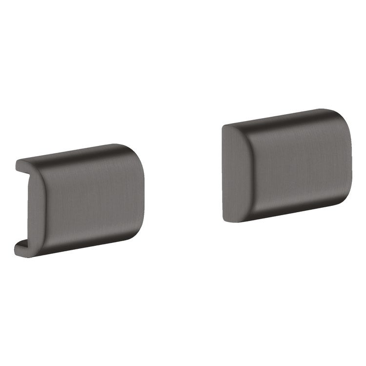 Cover Universal SoftSquare 2 Piece Brushed Black Chrome for Rail 1-5/8 Inch
