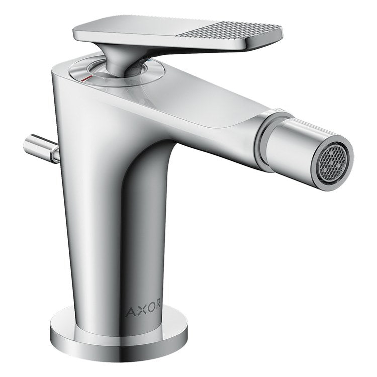 Bidet Faucet Citterio C Cubic Cut 1 Lever ADA Chrome Pop-Up 1 Hole 1.5 Gallons per Minute