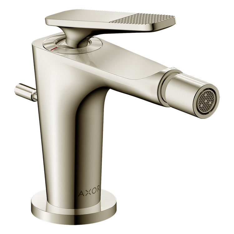 Bidet Faucet Citterio C Cubic Cut 1 Lever ADA Polished Nickel Pop-Up 1 Hole 1.5 Gallons per Minute