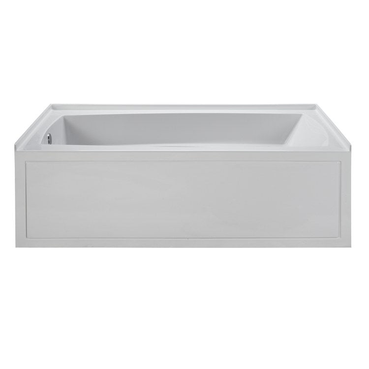 Soaking Tub Reliance 72-1/4 x 36-1/4 Inch Three Wall Alcove Skirted Right White Acrylic