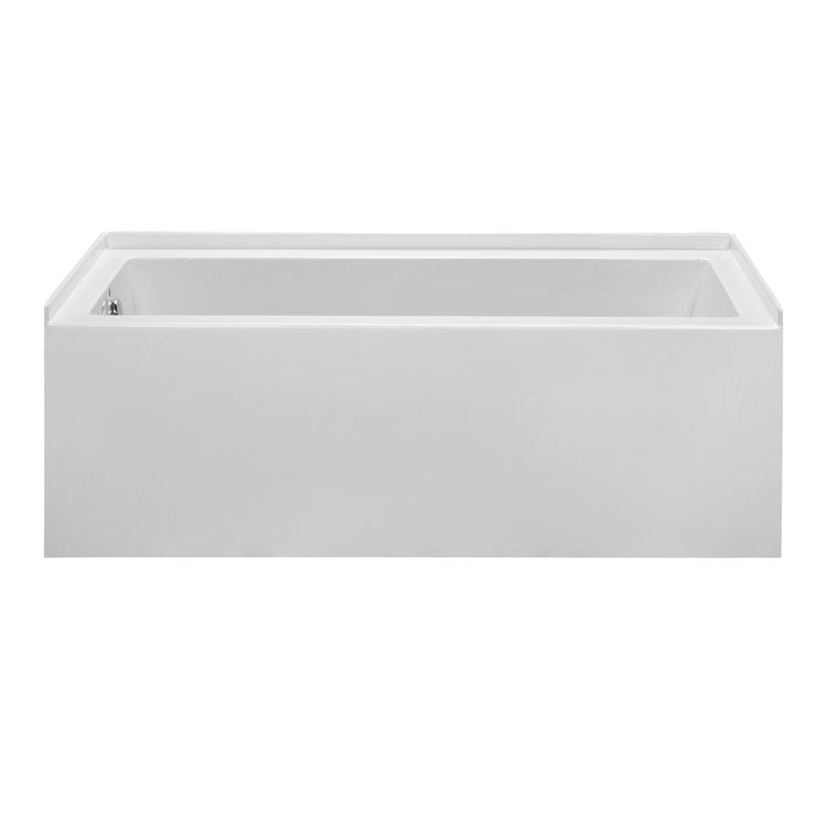 Soaking Tub Reliance 59-1/2 x 30 Inch Three Wall Alcove Skirted Left White ADA Acrylic