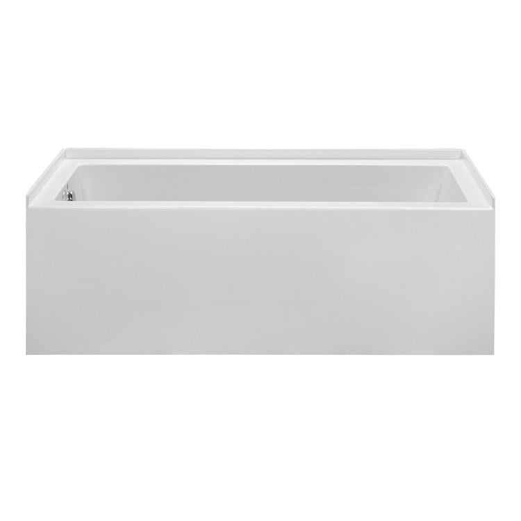 Soaking Tub Reliance 59-1/2 x 32 Inch Three Wall Alcove Skirted Left White ADA Acrylic