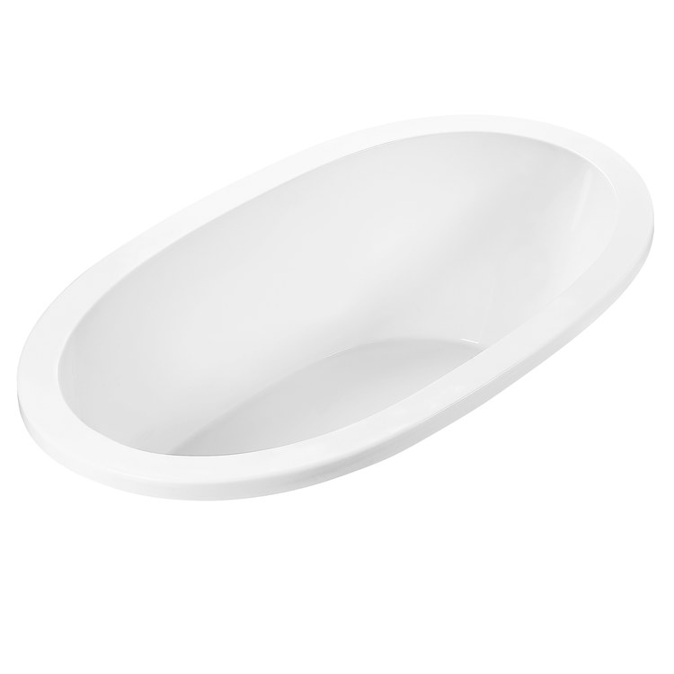 Soaking Tub Reliance 72-1/2 x 36-3/8 Inch Drop-In Rear White Acrylic