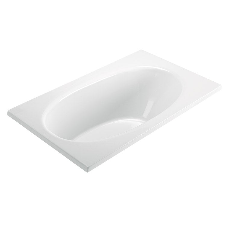 Soaking Tub Reliance 60 x 36 Inch Drop-In Rear White Acrylic