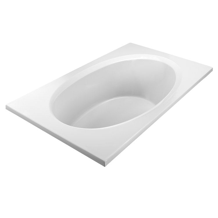 Soaking Tub Reliance 70-1/2 x 41-1/2 Inch Drop-In Rear White Acrylic