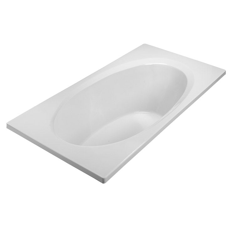 Soaking Tub Reliance 71-3/4 x 35-3/4 Inch Drop-In Rear White Acrylic