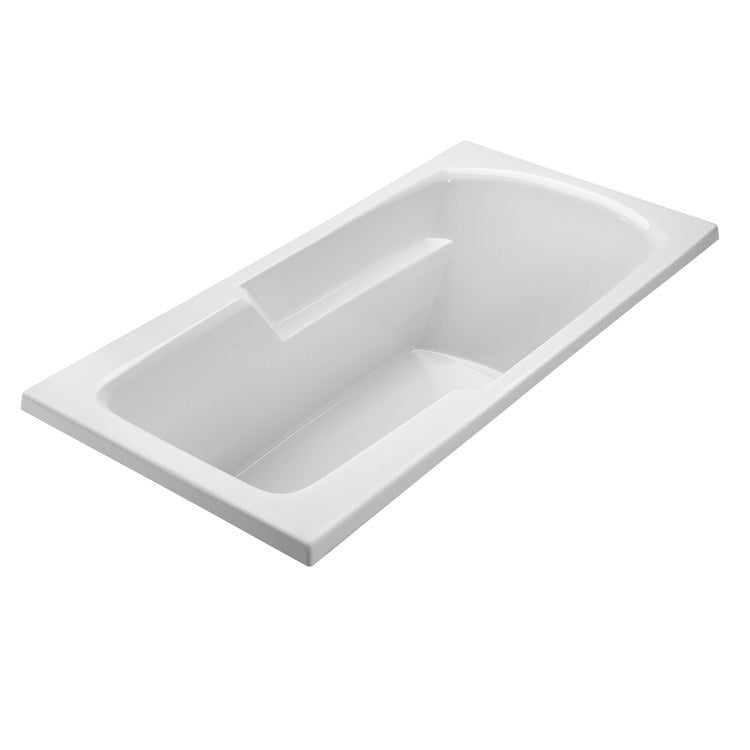 Soaking Tub Reliance 59-3/4 x 29-3/4 Inch Drop-In Rear White ADA Acrylic