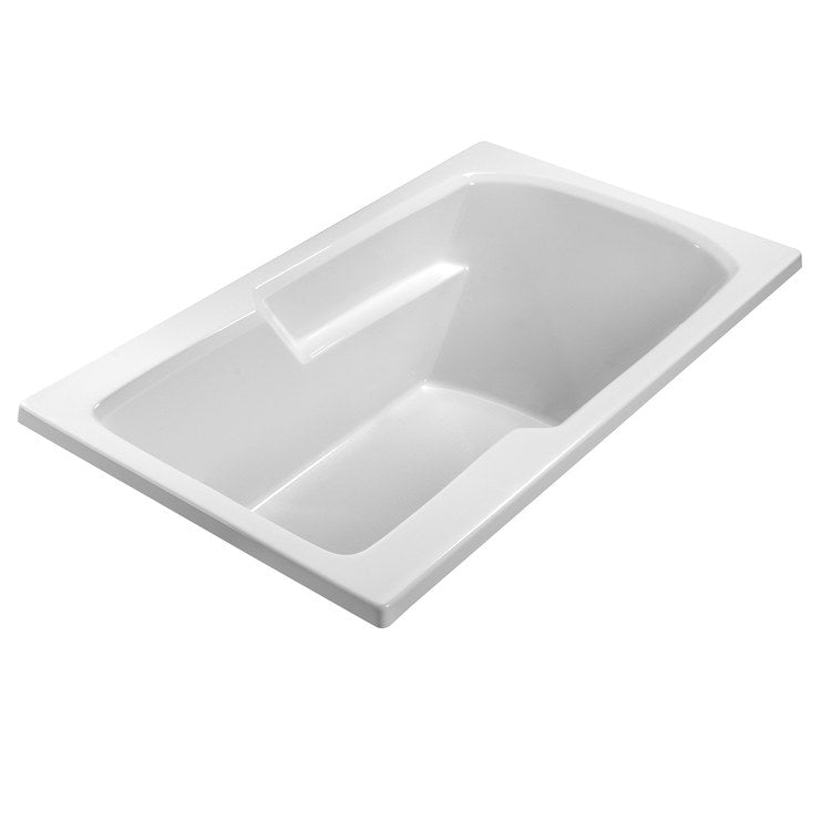 Soaking Tub Reliance 59-1/4 x 31-3/4 Inch Drop-In Rear White Acrylic