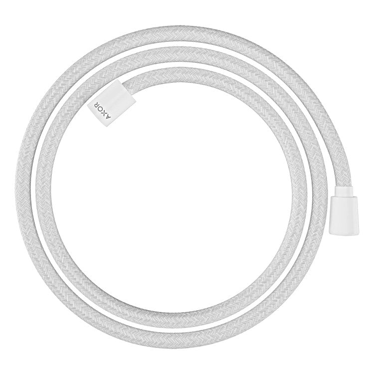 Handshower Hose ShowerSolutions Textile with Cylindrical and Conical Nut 63 Inch Matte White G 1/2 IN Textile