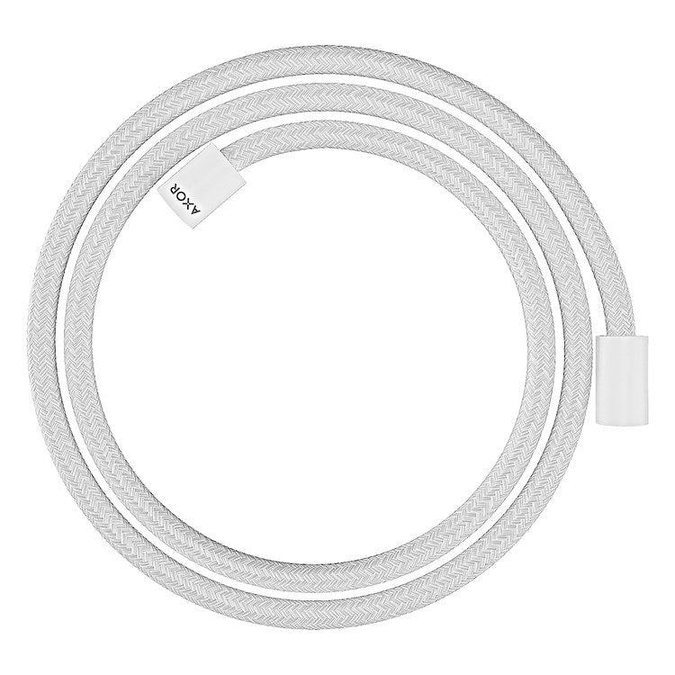 Handshower Hose ShowerSolutions Textile with Cylindrical Nut 63 Inch Matte White G 1/2 IN Textile