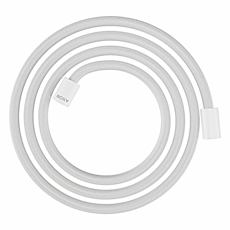 Handshower Hose ShowerSolutions Textile with Cylindrical Nut 79 Inch Matte White G 1/2 IN Textile