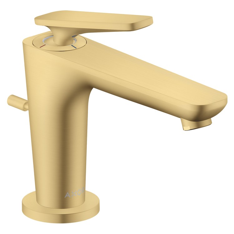 Lavatory Faucet Citterio C 90 1 Lever ADA WaterSense Brushed Gold Optic 1.2 Gallons per Minute Deck Mount Pop-Up 1 Hole CoolStart EcoRight AirPower Comfort Zone - Image 1