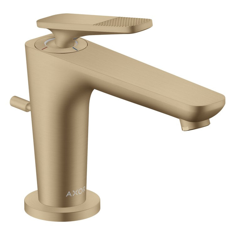 Lavatory Faucet Citterio C 90 1 Lever Cubic Cut ADA WaterSense Brushed Bronze 1.2 Gallons per Minute Deck Mount Pop-Up 1 Hole CoolStart EcoRight AirPower Comfort Zone - Image 1