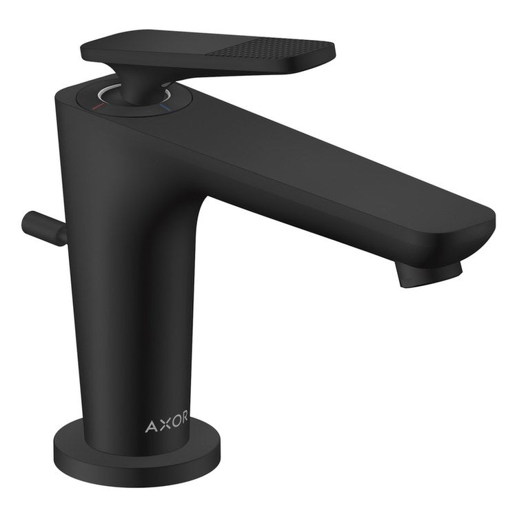 Lavatory Faucet Citterio C 90 1 Lever Cubic Cut ADA WaterSense Matte Black 1.2 Gallons per Minute Deck Mount Pop-Up 1 Hole CoolStart EcoRight AirPower Comfort Zone - Image 1