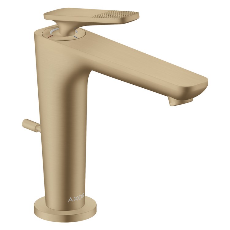 Lavatory Faucet Citterio C 125 1 Lever Cubic Cut ADA WaterSense Brushed Bronze 1.2 Gallons per Minute Deck Mount Pop-Up 1 Hole CoolStart EcoRight AirPower Comfort Zone - Image 1