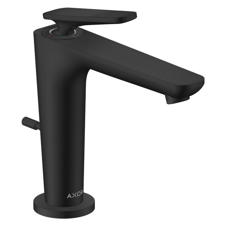 Lavatory Faucet Citterio C 125 1 Lever Cubic Cut ADA WaterSense Matte Black 1.2 Gallons per Minute Deck Mount Pop-Up 1 Hole CoolStart EcoRight AirPower Comfort Zone - Image 1