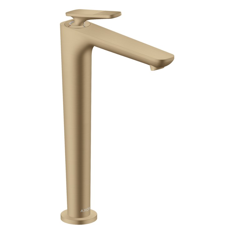 Lavatory Faucet Citterio C 250 1 Lever Cubic Cut ADA WaterSense Brushed Bronze 1.2 Gallons per Minute Deck Mount Less Drain 1 Hole CoolStart EcoRight AirPower Comfort Zone - Image 1