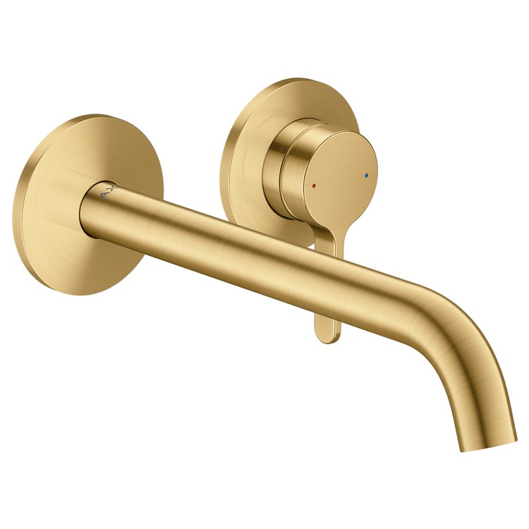Faucet Trim One Mini Widespread 1 Lever Brushed Gold Optic WaterSense ADA 1.2 Gallons per Minute - Image 1