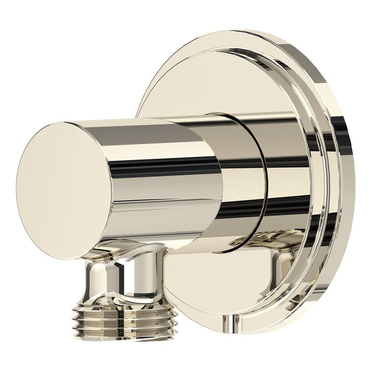 Handshower Elbow Outlet 90 Degree 2 Inch Brass Polished Nickel 1/2 IN NPT - Image 1