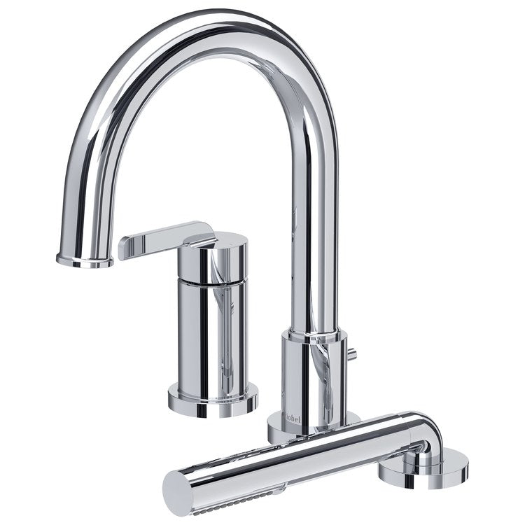 Tub Filler Trim Authentica Pressure Balance 1 Lever Chrome ADA Deck Mount 6 Gallons per Minute