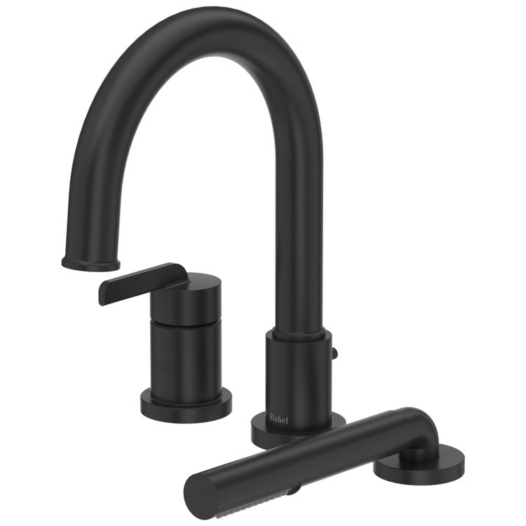 Tub Filler Trim Authentica 1 Lever Black ADA Deck Mount 8 Gallons per Minute - Image 1