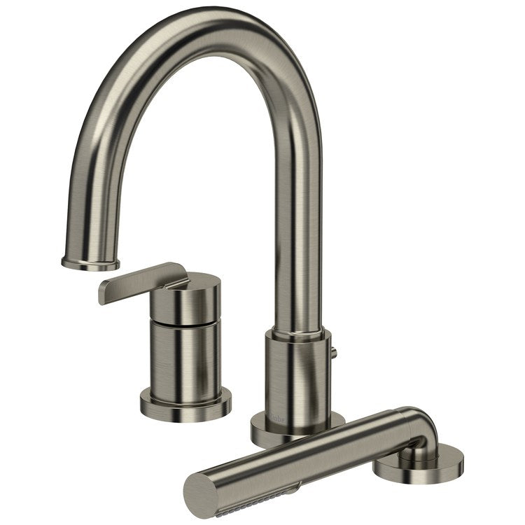 Tub Filler Trim Authentica 1 Lever Brushed Nickel ADA Deck Mount 8 Gallons per Minute - Image 1