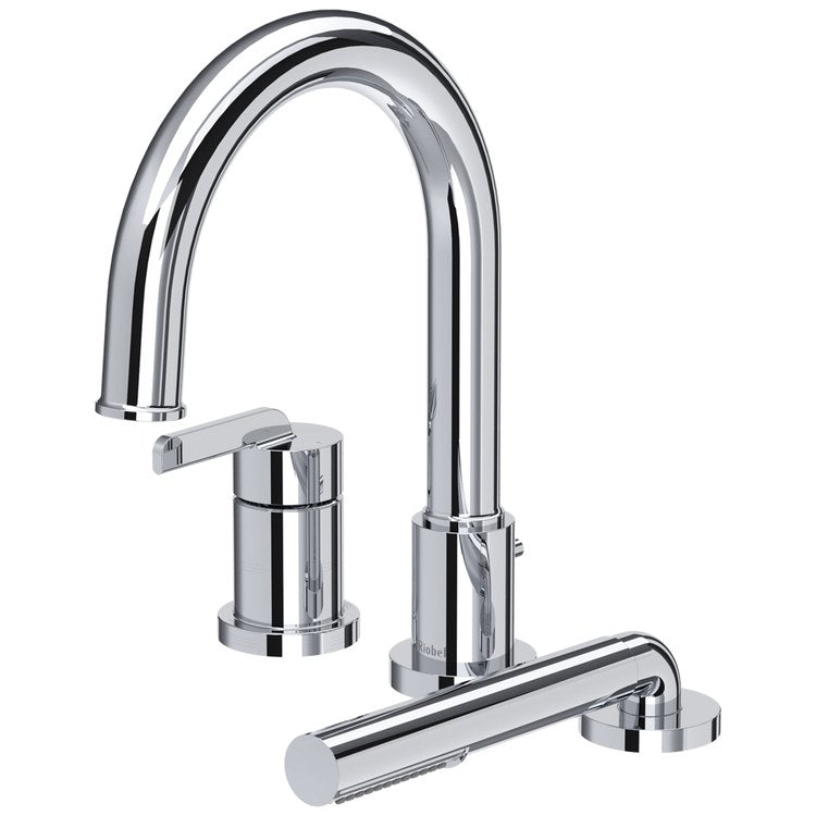 Tub Filler Trim Authentica 1 Lever Chrome ADA Deck Mount 8 Gallons per Minute - Image 1
