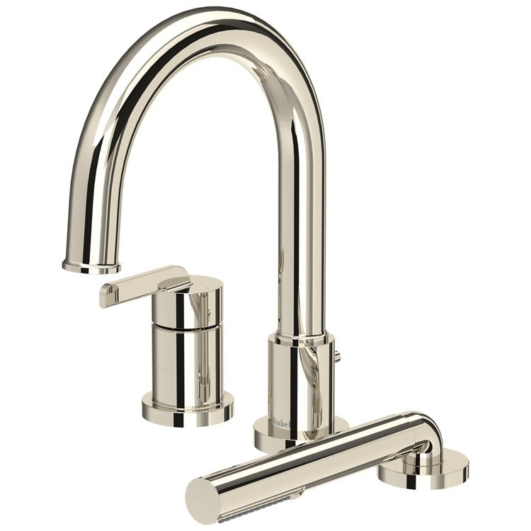 Tub Filler Trim Authentica 1 Lever Polished Nickel ADA Deck Mount 8 Gallons per Minute - Image 1