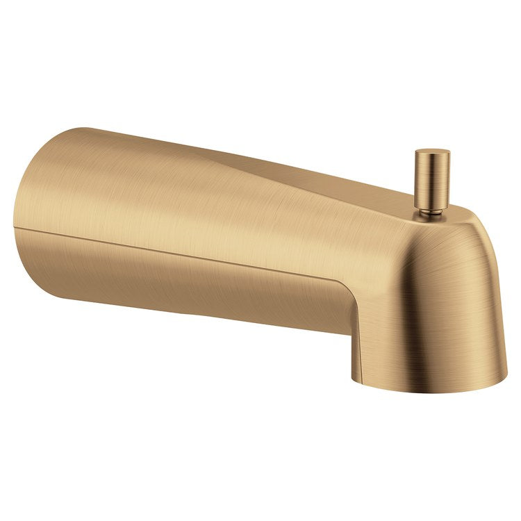 Tub Spout Rizon Slip-Fit with Diverter Bronzed Gold 7 Inch Metal 1/2 Inch - Image 1