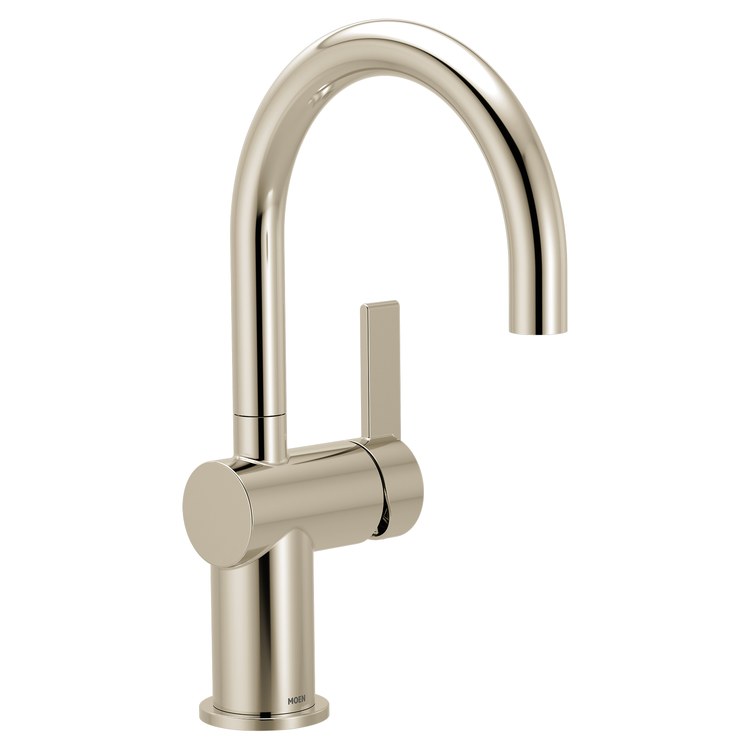 Bar Faucet Cia 1 Lever ADA CALGreen Polished Nickel High Arc 360 DEG Swivel 1.5 Gallons per Minute