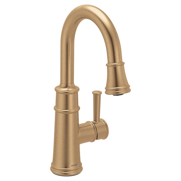 Bar Faucet Belfield 1 Lever ADA CALGreen Bronzed Gold PowerClean Pull Down High Arc 360 DEG Swivel 1.5 Gallons per Minute - Image 1