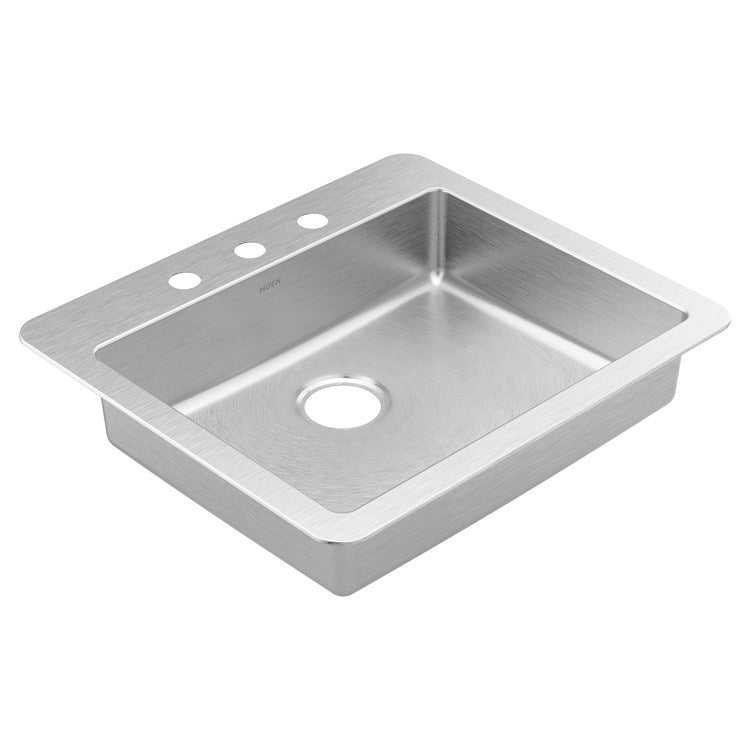 Kitchen Sink Prep 25 x 22 Inch 1 Bowls ADA Stainless Steel Drop-In Rectangle Stainless Steel