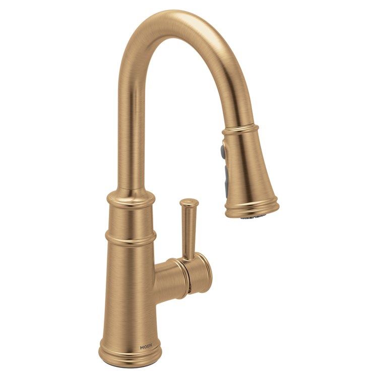 Kitchen Faucet Belfield Lever ADA CALGreen Bronzed Gold Pull Down High Arc 360 DEG Swivel 1/3 Hole PowerBoost 1.5 Gallons per Minute - Image 1