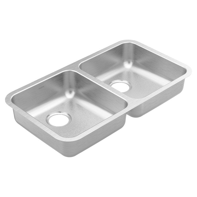 Kitchen Sink Prep 32.4 x 18 Inch 2 Bowls ADA Stainless Steel Undermount Rectangle Stainless Steel - Image 1