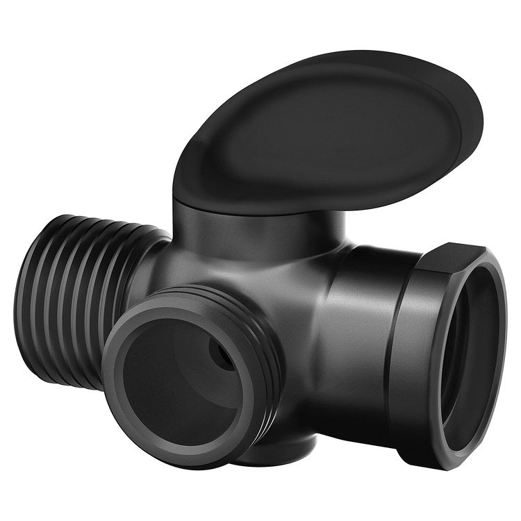 Shower Arm Diverter Matte Black 2 Functions 1/2 IN IPS - Image 1