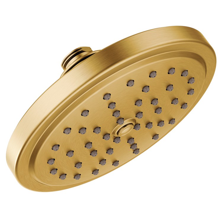 Showerhead 1 Functions Eco-Performance Brushed Gold 6-3/4 Inch 1.5 Gallons per Minute - Image 1