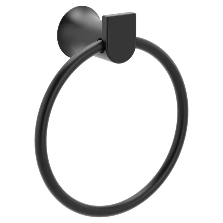 Towel Ring Genta LX Matte Black Zinc/Stainless Steel 2-3/8 Inch - Image 1