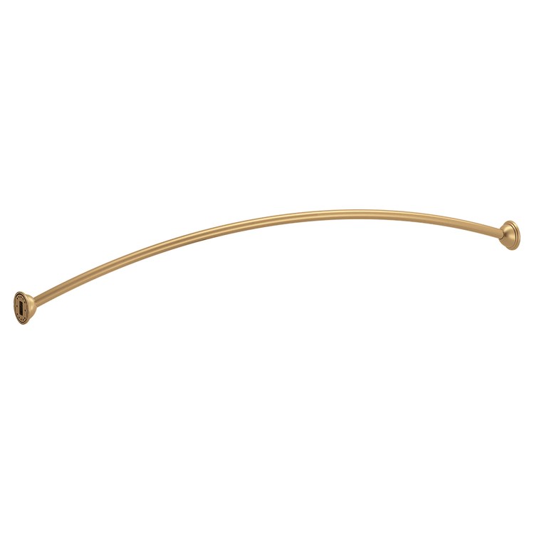 Shower Rod Adjustable Length Curved Bronzed Gold 54-72 Inch 304 Stainless Steel