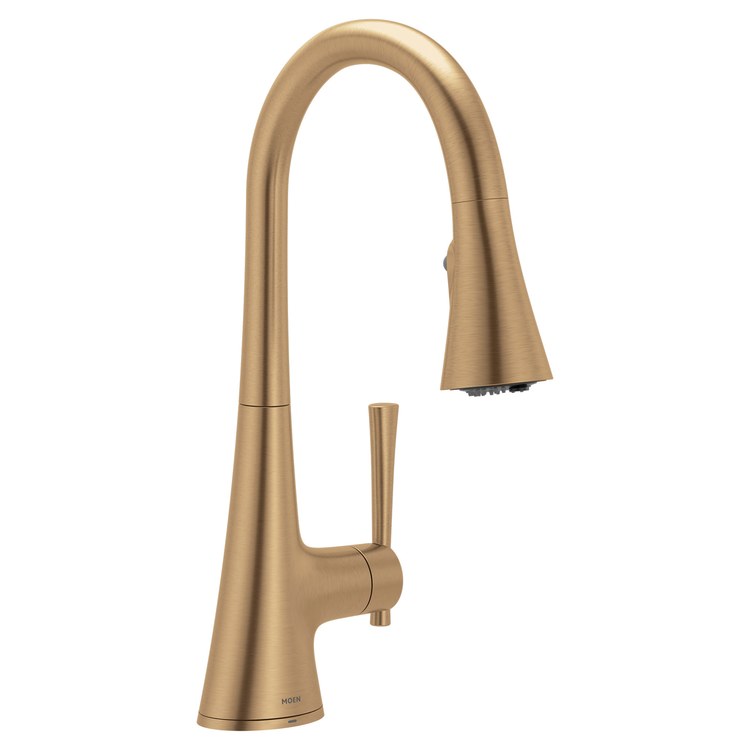 Kitchen Faucet Kurv 3 in 1 0.7GPM Filtration 1 Lever ADA CALGreen Bronzed Gold Pull Down High Arc 360 DEG Swivel 1 Hole PowerClean 1.5 Gallons per Minute - Image 1