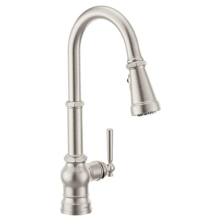 Kitchen Faucet Paterson 3 in 1 0.7GPM Filtration 1 Lever ADA CALGreen Spot Resist Stainless Pull Down High Arc 360 DEG Swivel 1 Hole PowerClean 1.5 Gallons per Minute - Image 1