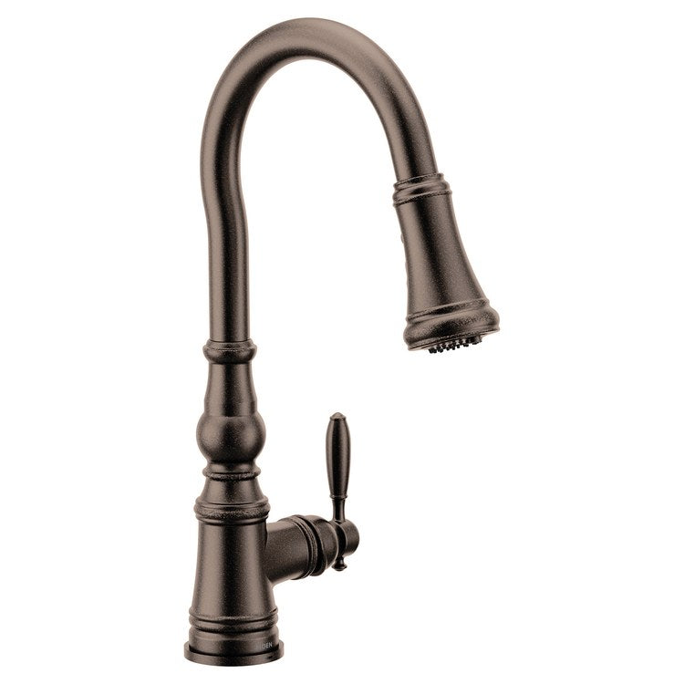 Kitchen Faucet Weymouth 3 in 1 0.7GPM Filtration 1 Lever ADA CALGreen Oil Rubbed Bronze Pull Down High Arc 360 DEG Swivel 1 Hole PowerClean 1.5 Gallons per Minute