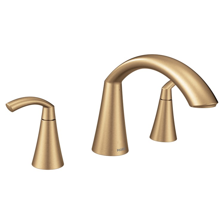 Roman Tub Trim Glyde Widespread 2 Lever Bronzed Gold ADA 10 Inch Spread 3 Hole for 4792/4793/4794/4796/4797/4798 Valve - Image 1