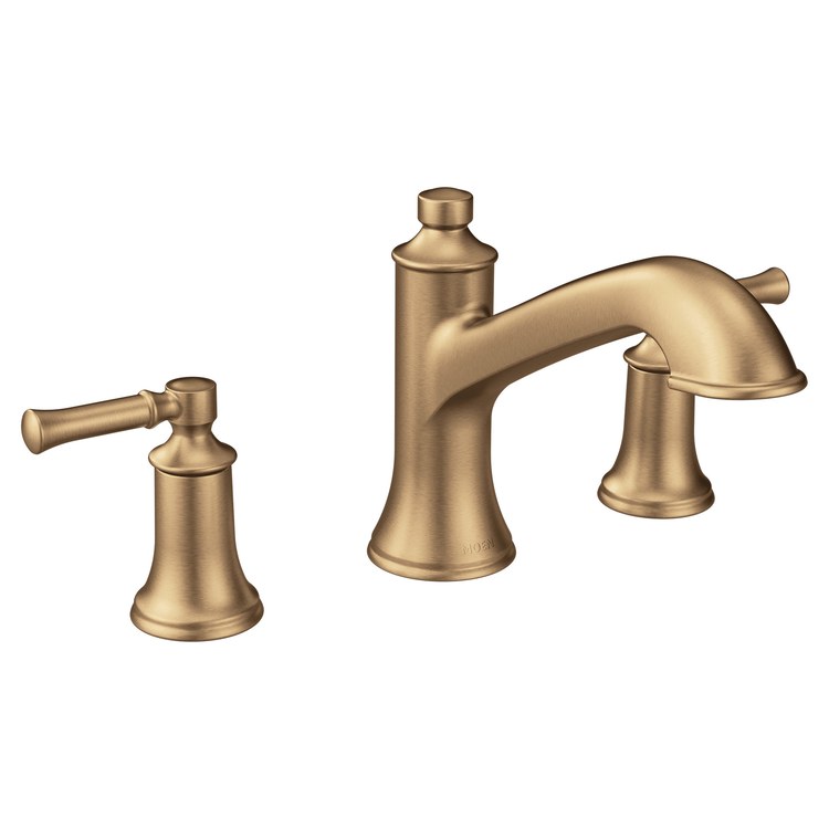 Roman Tub Trim Dartmoor Widespread 2 Lever Bronzed Gold ADA 10 Inch Spread 3 Hole for 4792/4793/4794/4796/4797/4798 Valve - Image 1