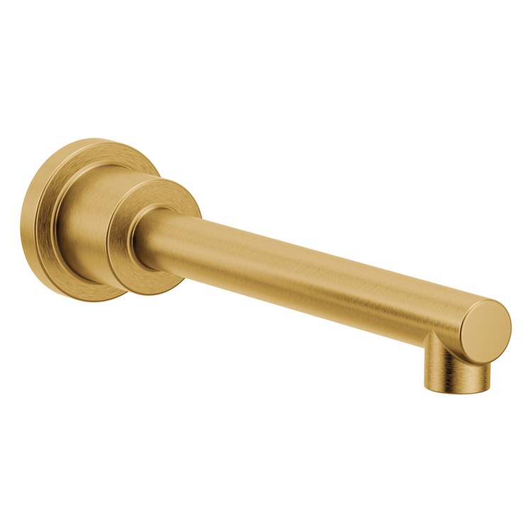 Tub Spout Align Non-Diverter Brushed Gold 10 Inch Metal 1/2 Inch for Moen M-Pact Common Valve System - Image 1