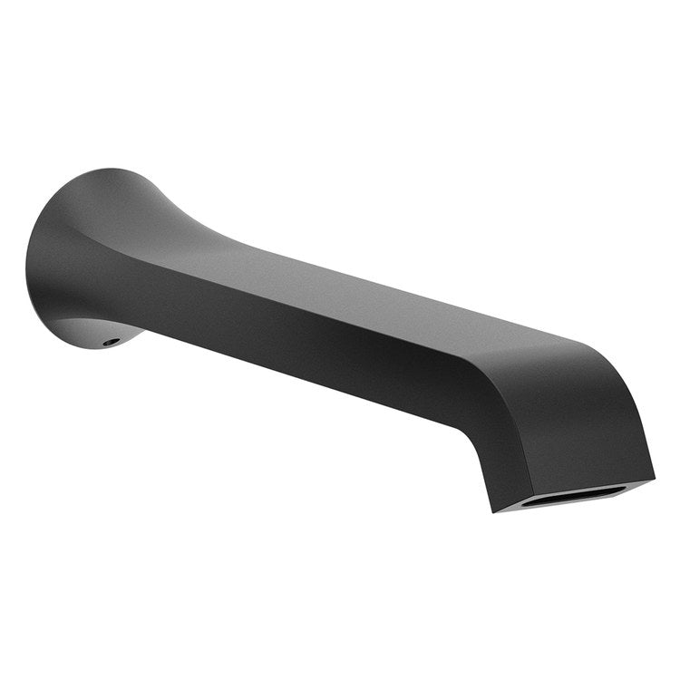Tub Spout Genta Non-Diverter Matte Black 10 Inch Metal 1/2 Inch for Moen M-Pact Common Valve System - Image 1
