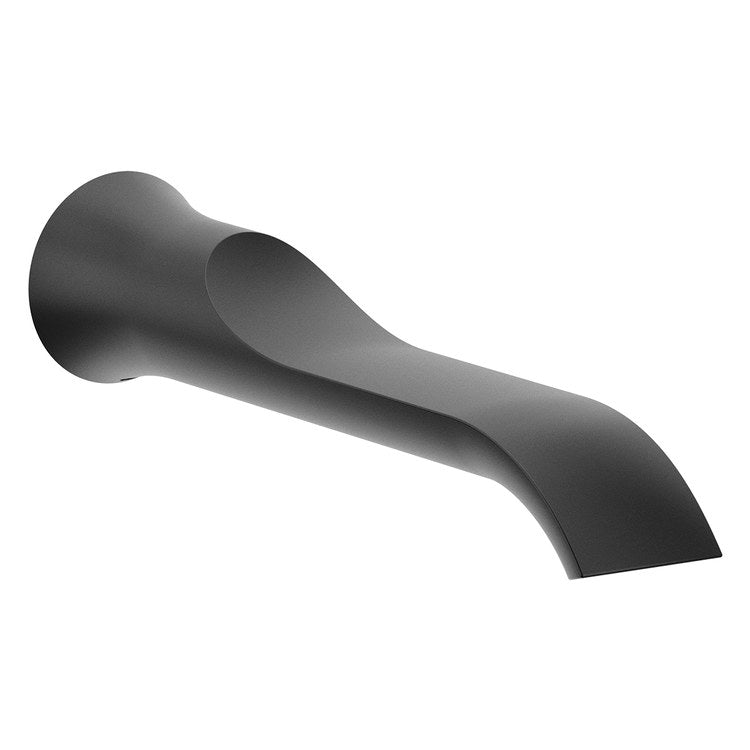 Tub Spout Doux Non-Diverter Matte Black 10 Inch Metal 1/2 Inch for Moen M-Pact Common Valve System - Image 1