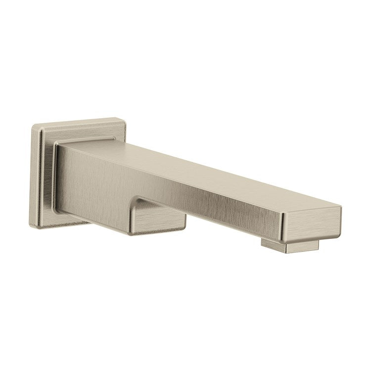Tub Spout Non-Diverter Brushed Nickel 10 Inch 1/2 Inch for Moen M-Pact Common Valve System - Image 1