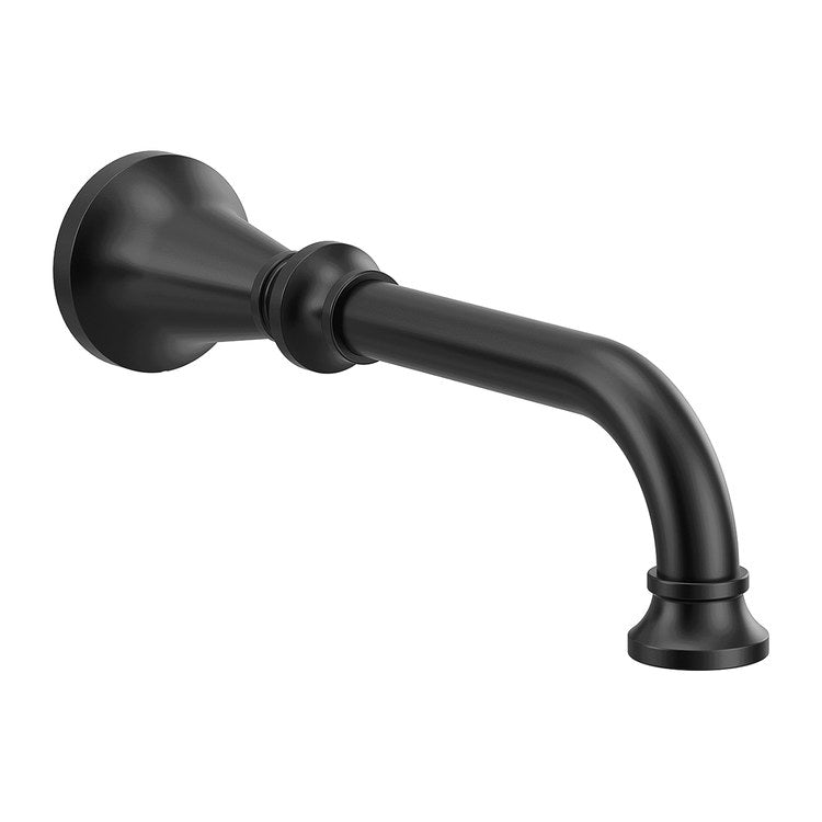 Tub Spout Colinet Non-Diverter Matte Black 10 Inch Metal 1/2 Inch for Moen M-Pact Common Valve System - Image 1